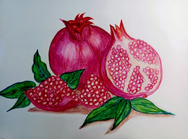 Premium Vector | Coloring page with pomegranate for kids
