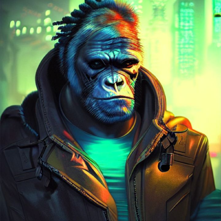 Cyberpunk Ape - Nfts - Digital Art & AI, People & Figures, Portraits ...