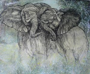 Elephants couple