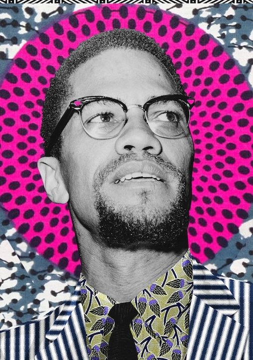 Malcolm X - Concrete Roses ArtPad - Paintings & Prints, People ...