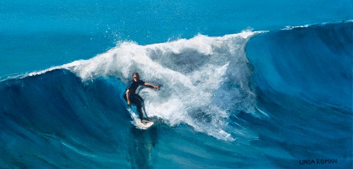 Riding the Waves Art Print main image 1