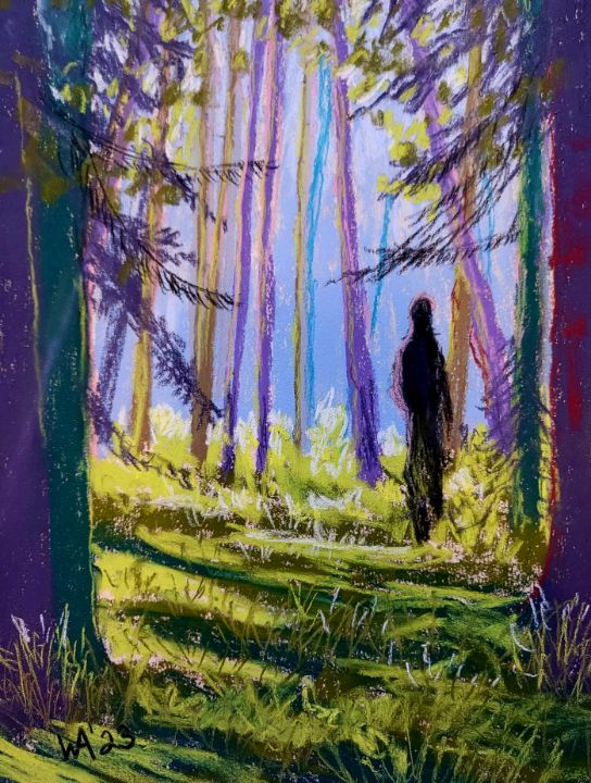 A Good Hike - Wendy Adams Pastels - Paintings & Prints, Landscapes