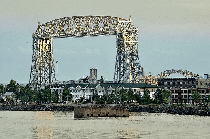 Duluth Aerial Lift Bridge Graphic Brewery Photography