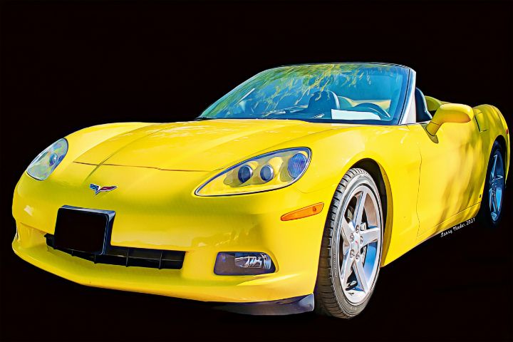 2006 Corvette C6 Velocity Yellow - Larry Nader Photography & Art