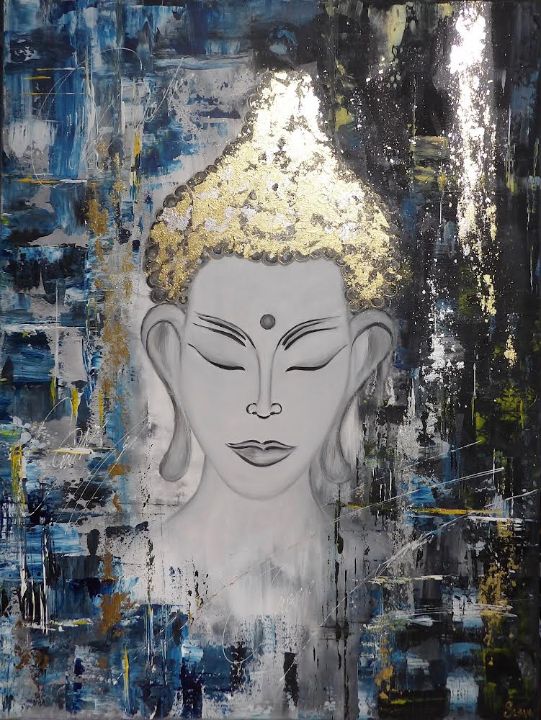 Golden Buddha-Hope - Slava Art Life - Paintings & Prints, People ...