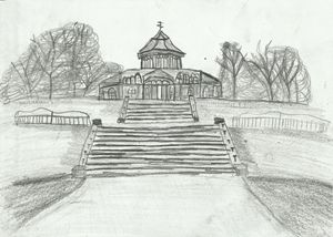 Mesnes Park, Wigan,UK Pencil Drawing - Jakub Farmas Artwork