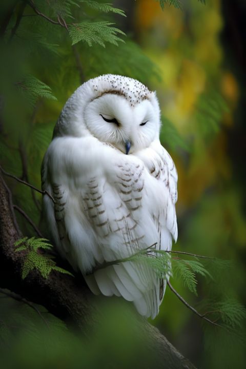 cute white owls