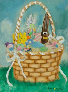 Easter Bunny Art - Yellow Dot Artist