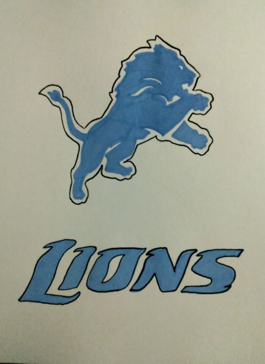 Detroit lions The experimental artist Drawings & Illustration