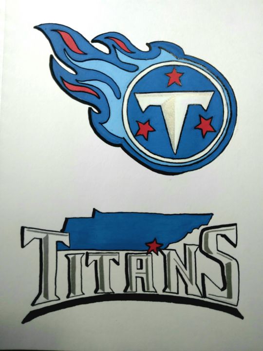 Carolina Panthers vs Tennessee Titans Illustration Cartoon