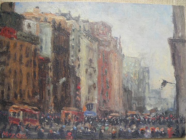 Ernest Meyer, Street scene - New England Art and Antiques - Paintings ...