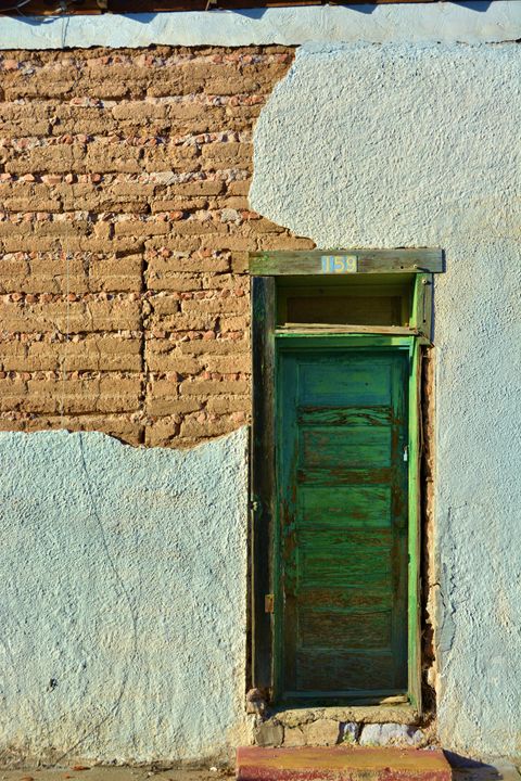 Green Door and Adobe - Richard W. Jenkins Gallery