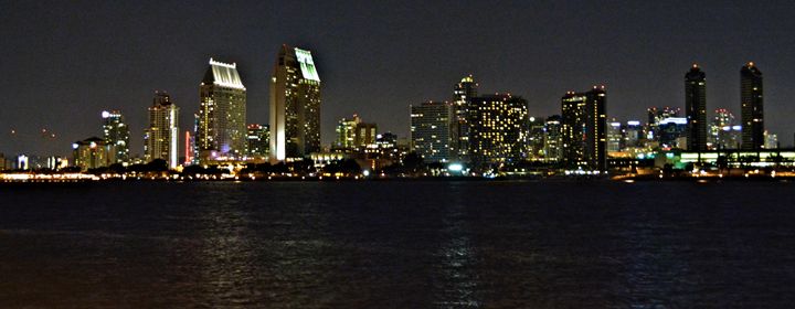 Night San Diego Skyline - Richard W. Jenkins Gallery