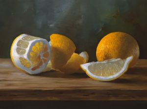 Still Life with Lemon - Sergey Kolodyazhniy - Paintings & Prints