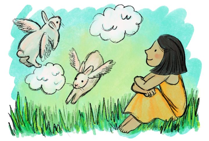 Flying Rabbit - NIZAM - Drawings & Illustration, Animals, Birds, & Fish ...