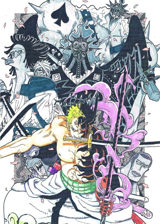 Zoro One Piece - Quadro A4