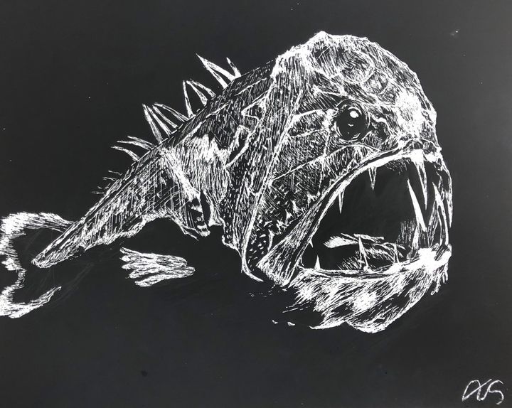 Deep Sea - Ayshia Stowell - Drawings & Illustration, Animals, Birds, &  Fish, Aquatic Life, Fish, Saltwater Fish - ArtPal