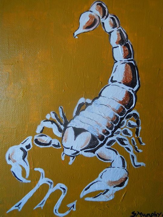 Scorpio and Symbol Acrylic Painting - Murphy Art & Soul
