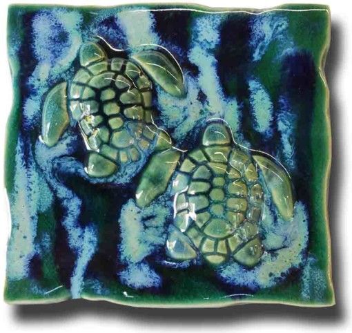 Hawaiian Sea Turtles Tile Plaque Ceramic Designs By