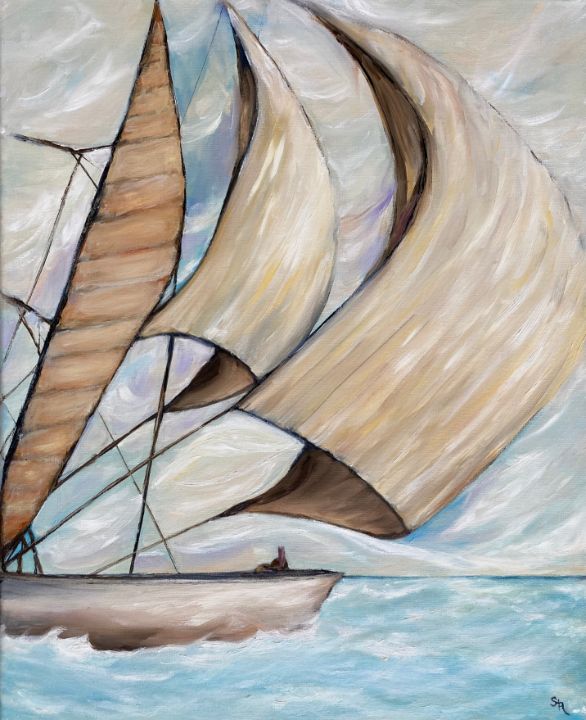 On a Wing of a Dove - Banner and Sail by Stephanie