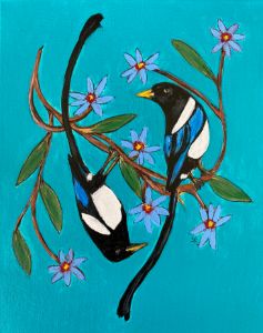 Magpie love - Banner and Sail by Stephanie