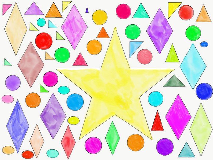 Colored Shapes - ArtByVyas