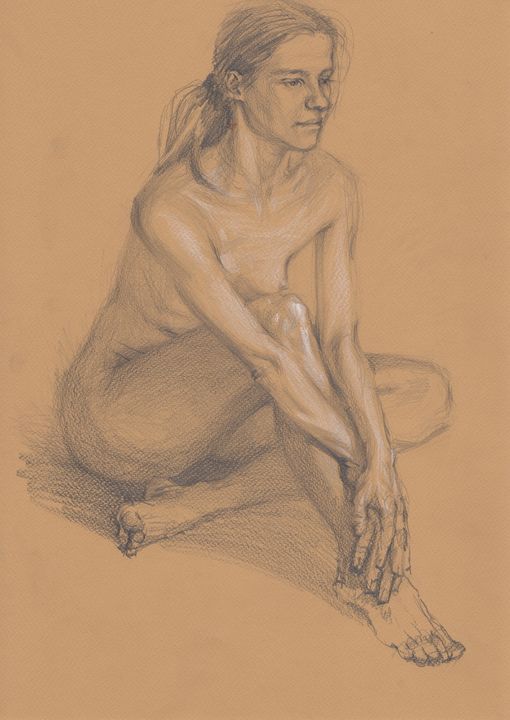 Erotic Woman's Figure Sensual Woman Art Nude Erotic Art Original