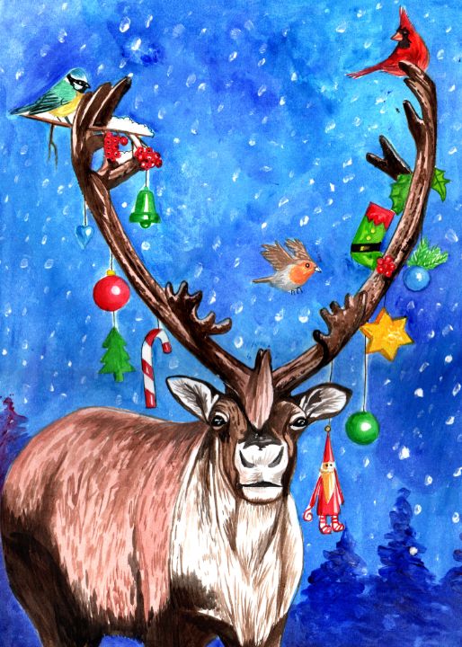 NextWall Red and Green Run, Run Reindeer Peel and Stick Wallpaper (Covers  30.75 sq. ft.) NW40914 - The Home Depot