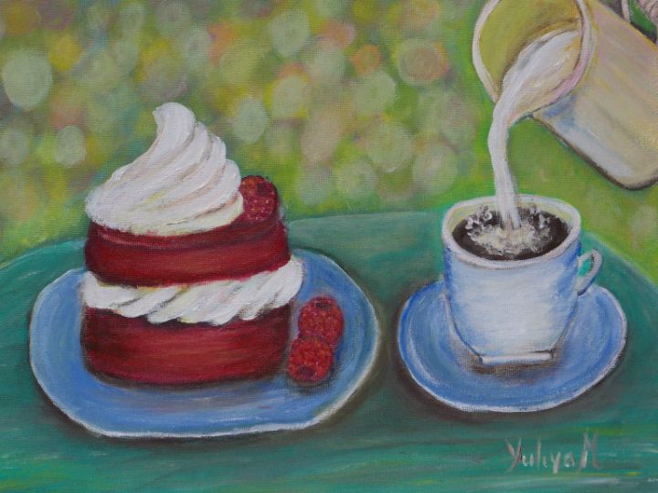 Dessert with Coffee and Milk - Yuliya Milinska