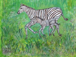 Rainbow Zebra Wildlife Illustration - graphiXperience - Drawings &  Illustration, Animals, Birds, & Fish, Zebras - ArtPal