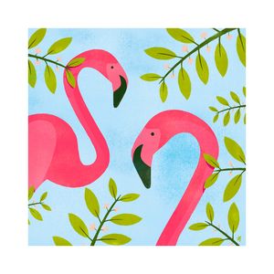 Two Pink Flamingos