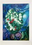 MARC CHAGALL - Bouquet with flying..