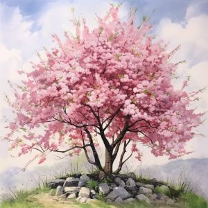 Cherry Blossom Tree - Kreative Kustom Gallery - Digital Art, Flowers,  Plants, & Trees, Trees & Shrubs, Flowering Chinese Tree - ArtPal