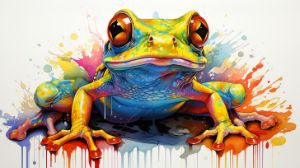 Cute colorful baby frogs - LAS - Digital Art, Animals, Birds, & Fish,  Reptiles & Amphibians, Frogs & Toads - ArtPal