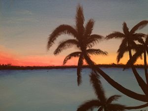 Palm tree Sunset