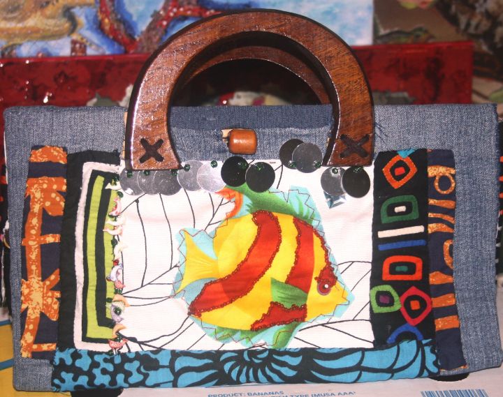 Fish handbag #2 -eco-friendly - eco-friendly art