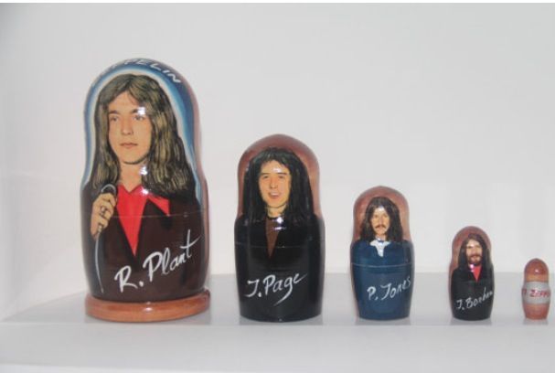 Led Zeppelin 5 Pc Art - Russian nesting doll