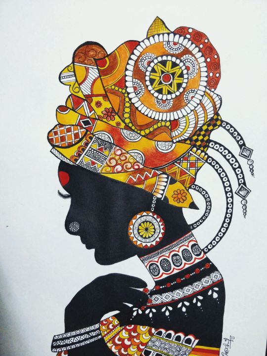 Warli tribal art - Black and White Drawing by Akash Bhisikar | Saatchi Art