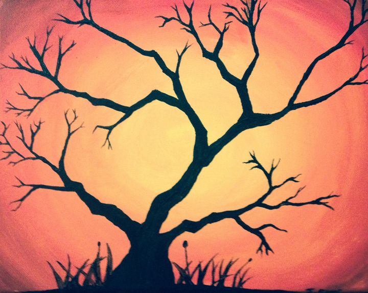 A Tree at Sunset - J. Rider