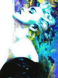 Madonna True Blue Abstract Portrait by Dominic