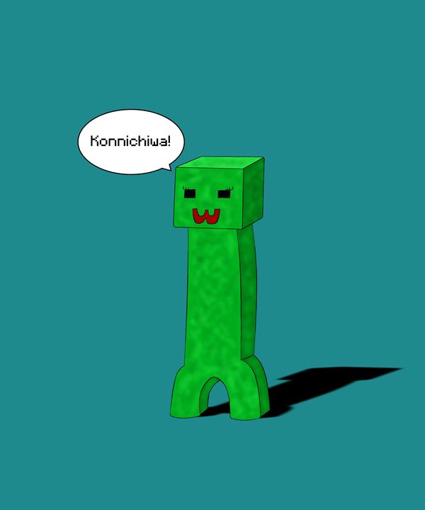 How to draw Creeper from Minecraft - YouTube