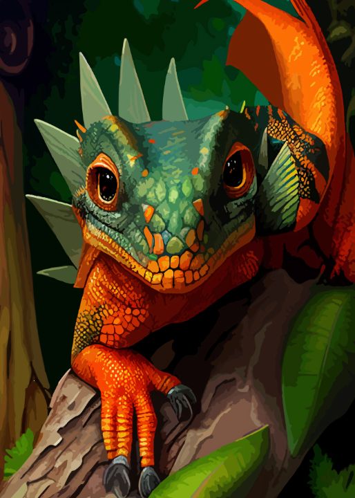 Dragon Leaf - GRAPHICMYSTICAL - Drawings & Illustration, Fantasy ...
