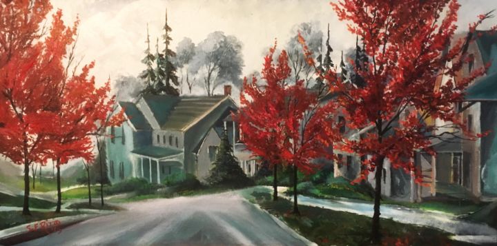 Thanksgiving on Carrington Ridge - Stephen E Rizzo - Paintings & Prints ...