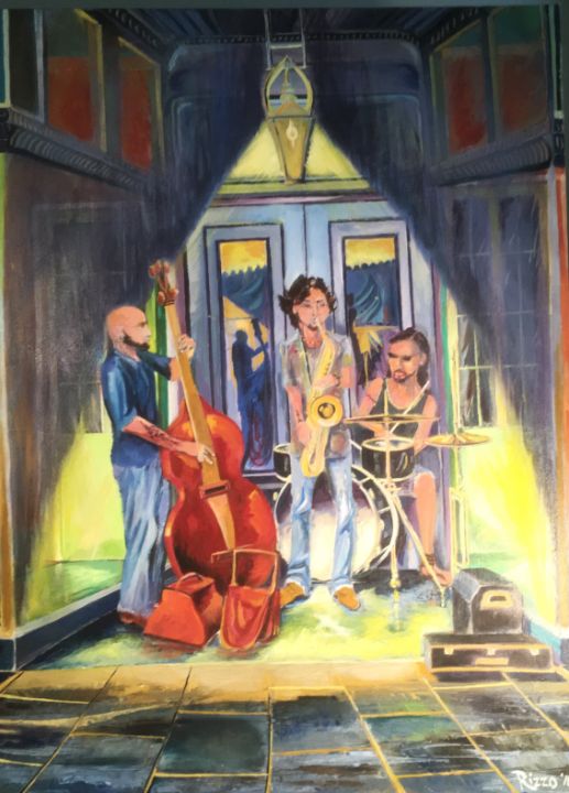 Three Musicians - Stephen E Rizzo - Paintings & Prints, People ...