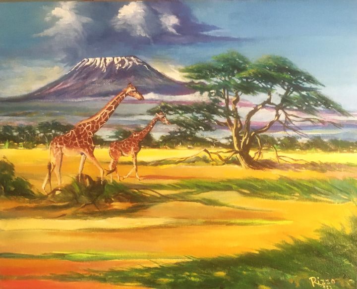 Serengeti Plain - Stephen E Rizzo - Paintings & Prints, Landscapes ...