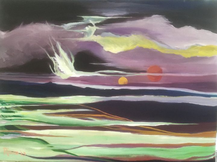 Somewhere Far Away - Stephen E Rizzo - Paintings & Prints, Astronomy ...