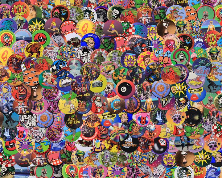 POGS SCRAMBLED ART/SPORTS COMPLETE SET OF 12 AWESOME 