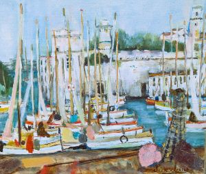 les barques - Josyane Desclaux - Paintings & Prints, Landscapes
