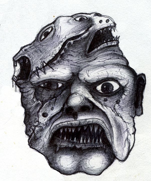 Twisted Deformed Face 2 - Horror Movie Art