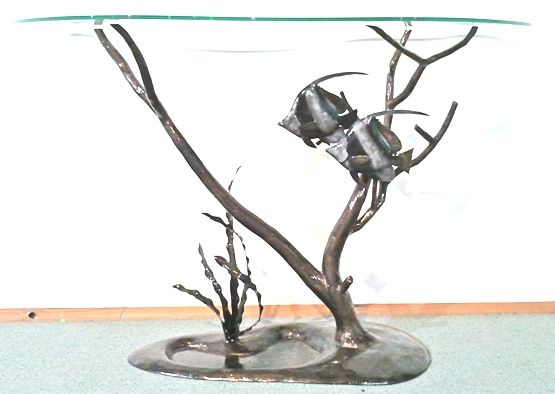 Rotto Bannerfish Table Wayne Jeffery Iron Art Sculptures